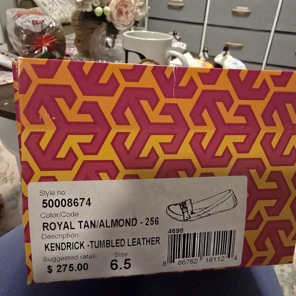 Tory Burch Royal Tan Almond Kendrick Loafers - Picture 5 of 7
